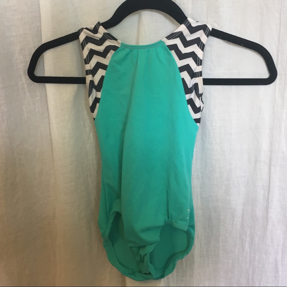 mint and chevron k bee leotard!